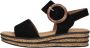 Gabor Zwarte Sandaal 550.2 Stijlvol Comfort Black Dames - Thumbnail 2