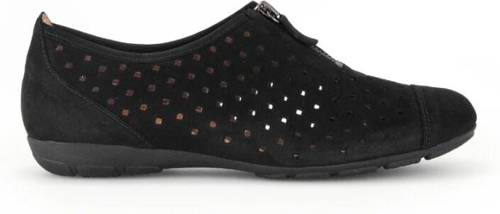 Gabor Zwarte Suède Ballerina's Black Dames
