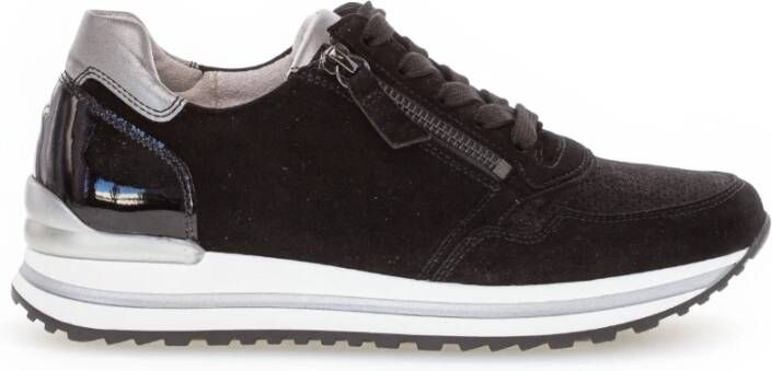 Gabor Sneakers met sleehak Turijn vrijetijdsschoen lage schoen veterschoen met verwisselbaar voetbed h-breedte - Foto 7