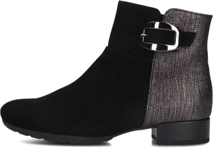 GABOR Enkellaarsjes Dames 714.1 Maat: 37 5 Materiaal: Suède Kleur: Zwart - Foto 2