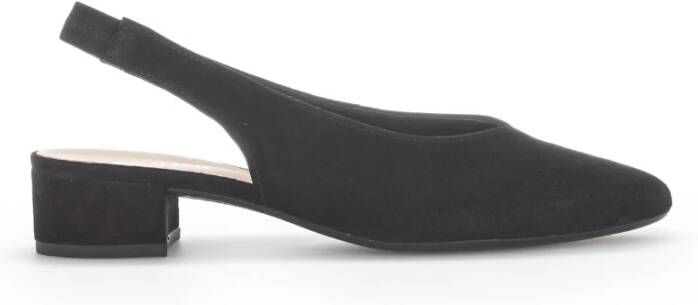 Gabor Zwarte suède leren achterband pumps Black Dames