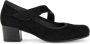 Gabor Zwarte Velours Klassieke Trotteur Schoenen Black Dames - Thumbnail 2