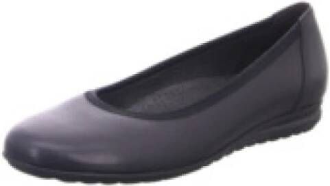 Gabor Klassieke zwarte leren ballerina schoenen Black Dames