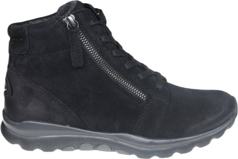 Gabor Zwarte wandelschoen met dubbele rits Black Dames