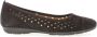 Gabor Zwarte Zomer Ballerina Schoenen Black Dames - Thumbnail 1