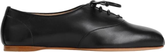 Gabriela Hearst Maya Flat Zwarte Leren Schoenen Black Dames