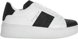 Gaëlle Paris Addict Microglitter Sneakers in Eco Leer Zwart Dames