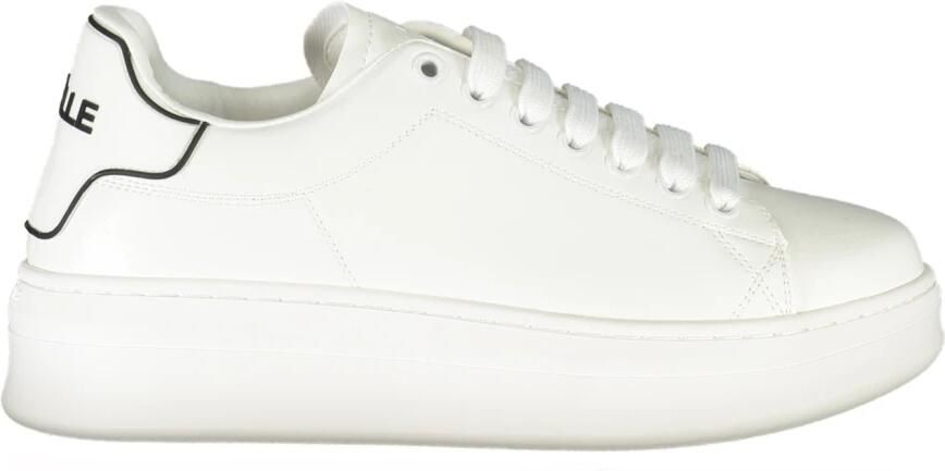 Gaëlle Paris Witte Sneaker met Zwarte Rubberen Achterkant White Dames - Foto 4