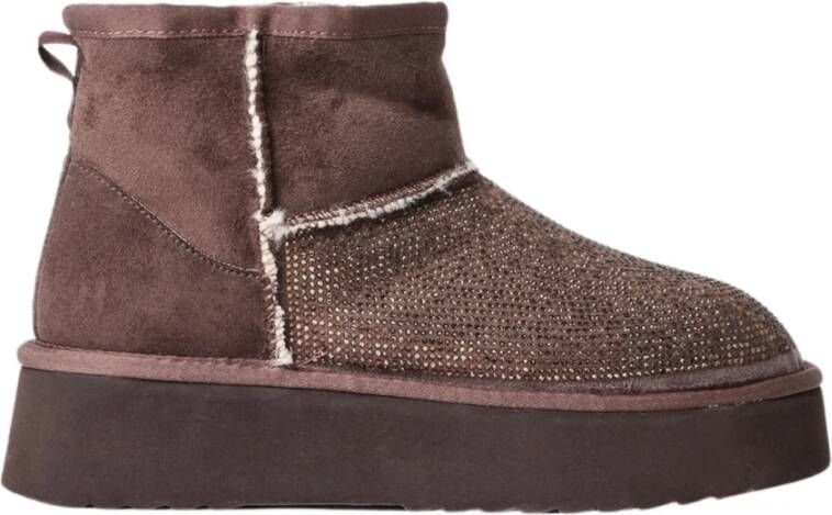 Gaëlle Paris Bont Eskimo Laarzen met Strass