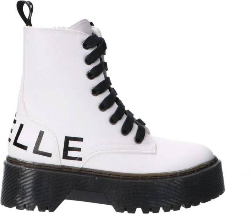 Gaëlle Paris Eco Leren Anfibio Combat White Dames