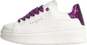 Gaëlle Paris Gaelle Addict Dames Sneakers met Glitter Wit Dames