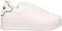 Gaëlle Paris Sportieve Witte Veterschoenen Logo Detail White Dames - Thumbnail 1