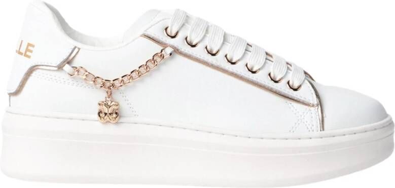 Gaëlle Paris Leren Sneakers met Gouden Kettingdetail