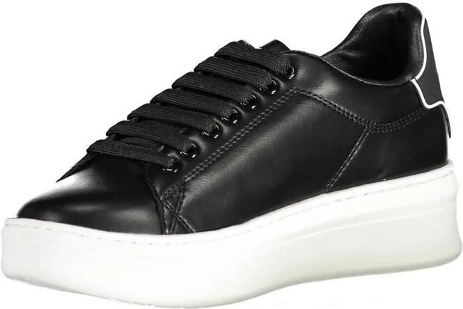 Gaëlle Paris Sportieve Veterschoenen Zwart Contrastdetails Black Dames - Foto 3