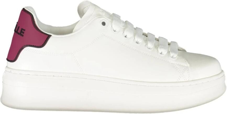 Gaëlle Paris Witte Sneaker met Bordeaux Rubberen Achterkant White Dames - Foto 3