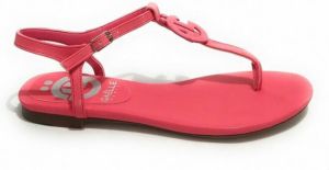 Gaëlle Paris Dames Lage Hak Fuchsia Sandaal van Imitatieleer Roze Dames
