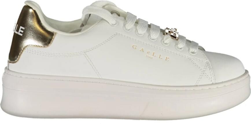 Gaëlle Paris Sportieve Vetersneakers Wit Contrast Logo White - Foto 3
