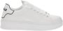 Gaëlle Paris Sportieve Witte Veterschoenen Logo Detail White Dames - Thumbnail 17