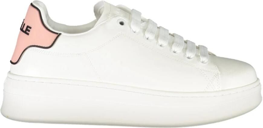 Gaëlle Paris Sportieve Vetersneakers Roze Contrast Logo White Dames - Foto 3