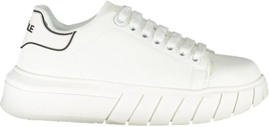Gaëlle Paris Sportieve Vetersneakers Wit Contrast Logo White