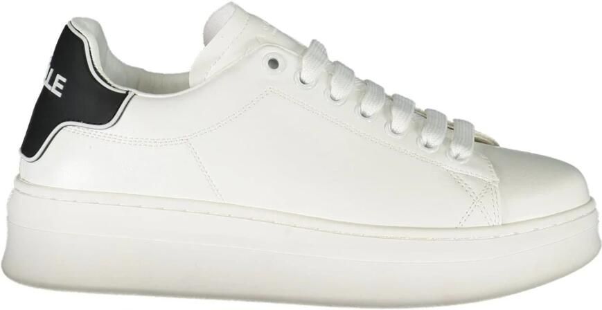 Gaëlle Paris Witte Sneaker met Zwarte Rubberen Achterkant White Dames - Foto 3
