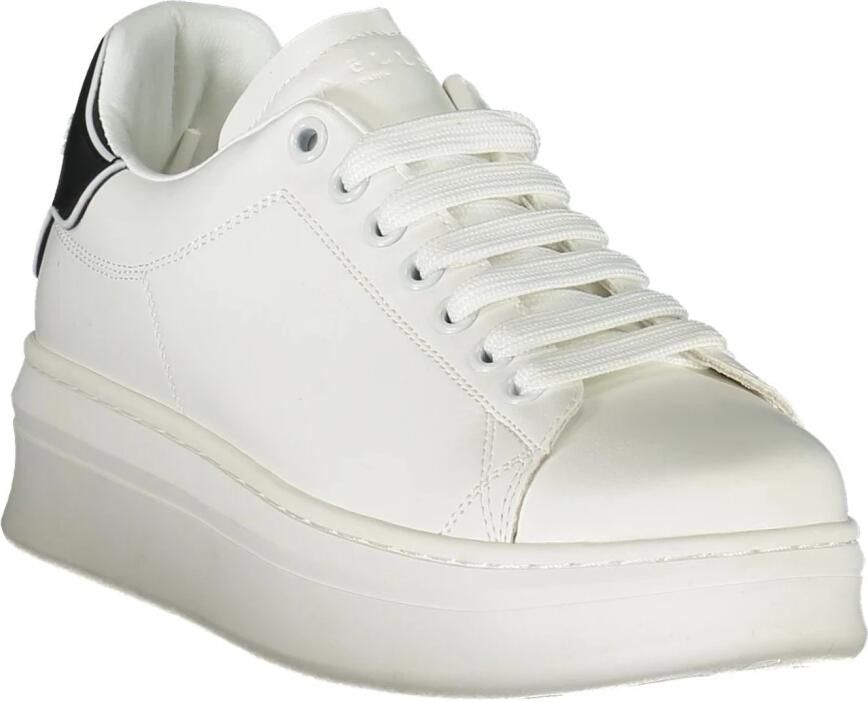 Gaëlle Paris Witte Sneaker met Zwarte Rubberen Achterkant White Dames - Foto 2