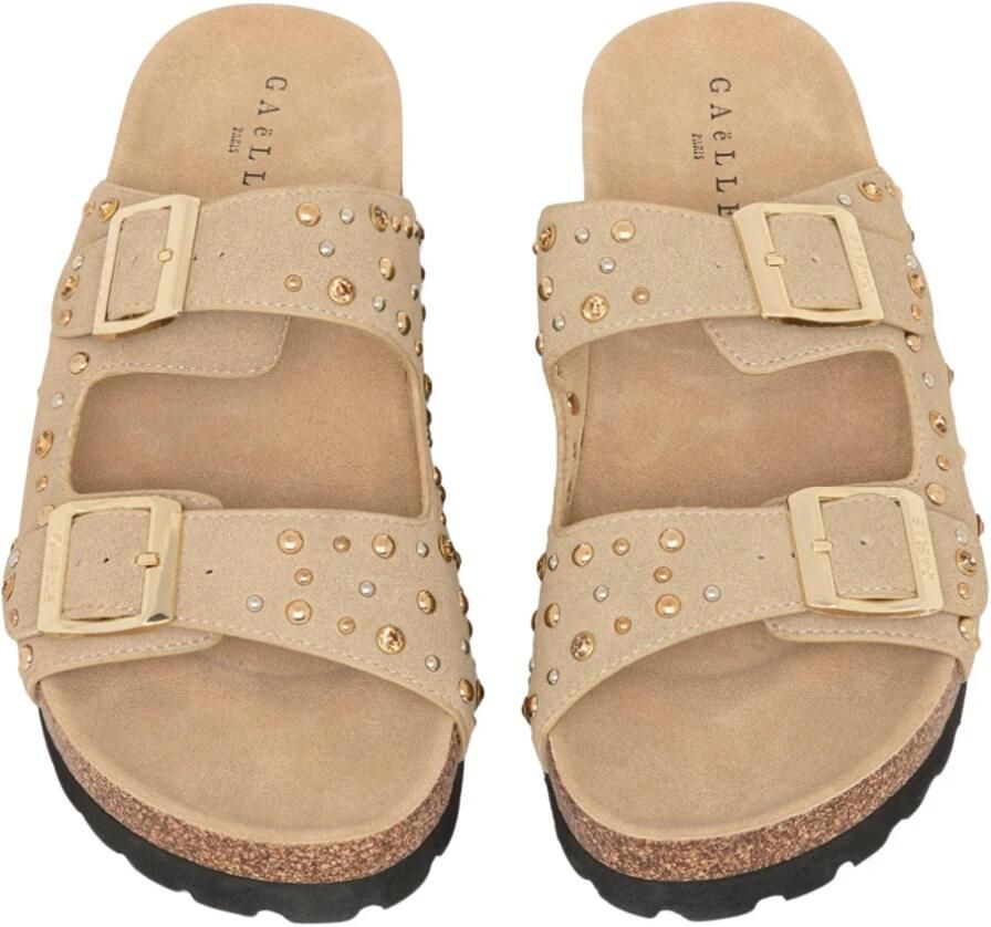 Gaëlle Paris Suede Sandaal met Dubbele Gesp en Noppen - Foto 2