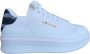 Gaëlle Paris Witte en Donkere Denim Leren Sneakers - Thumbnail 1