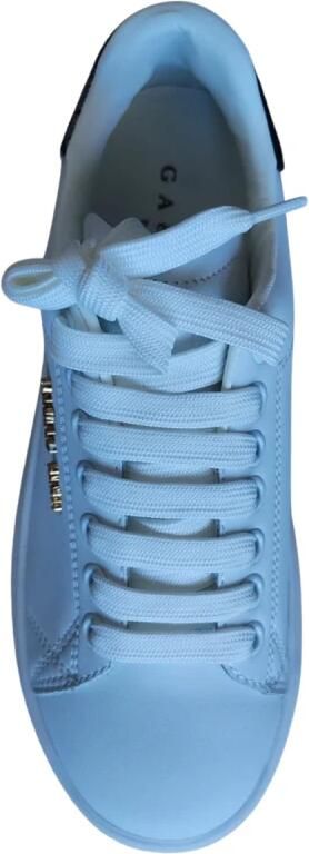 Gaëlle Paris Witte en Donkere Denim Leren Sneakers