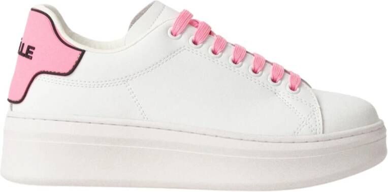 Gaëlle Paris Witte Leren Sneakers Vrouwen White Dames