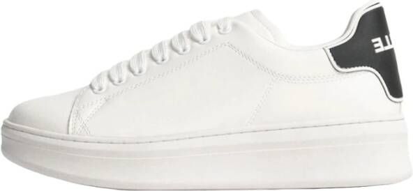 Gaëlle Paris Sportieve witte vetersneakers met contrastdetails White Heren