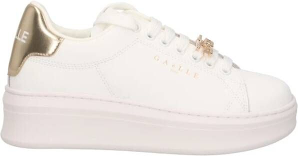 Gaëlle Paris Witte Leren Sneakers Dames White Dames