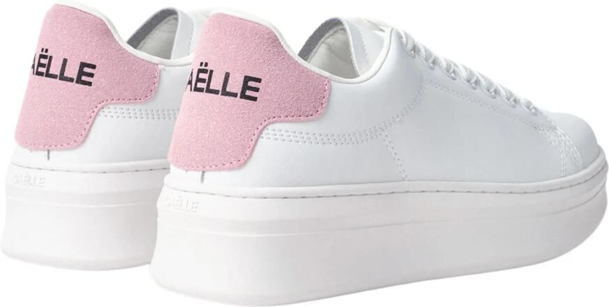 Gaëlle Paris Witte Leren Sneakers met Gouden Detail