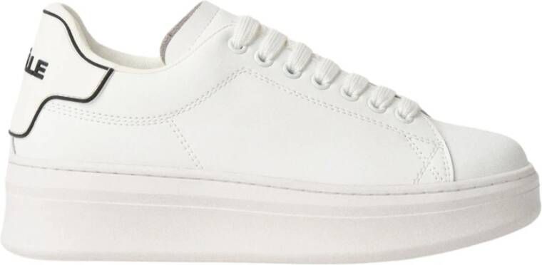 Gaëlle Paris Witte Leren Sneakers met Rubber Patch