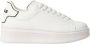 Gaëlle Paris Witte Leren Sneakers met Rubber Patch - Thumbnail 3