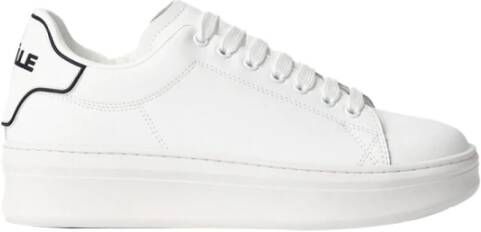 Gaëlle Paris Witte Leren Sneakers Moderne Stijl White Heren
