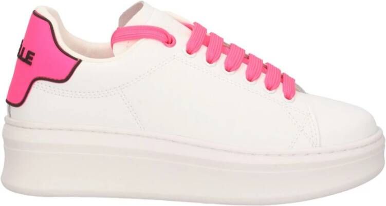 Gaëlle Paris Witte Leren Sneakers Vrouwen White Dames