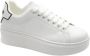 Gaëlle Paris Sportieve Witte Veterschoenen Logo Detail White Dames - Thumbnail 15