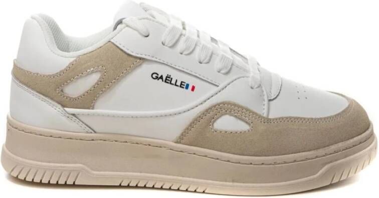 Gaëlle Paris Witte Suede Sneaker voor Vrouwen