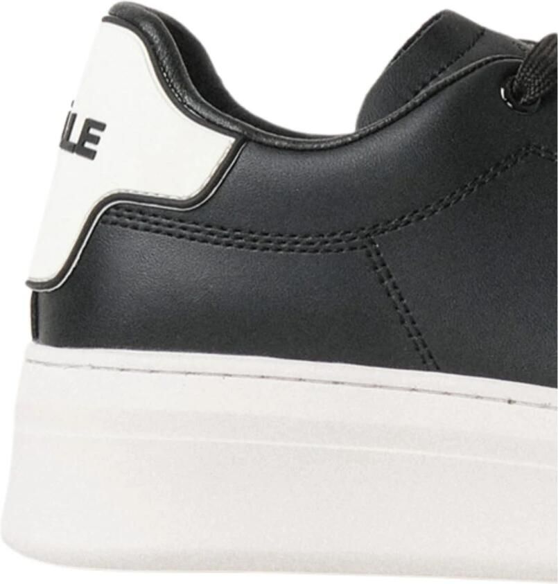 Gaëlle Paris Zwarte leren sneakers met rubberen patch - Foto 2