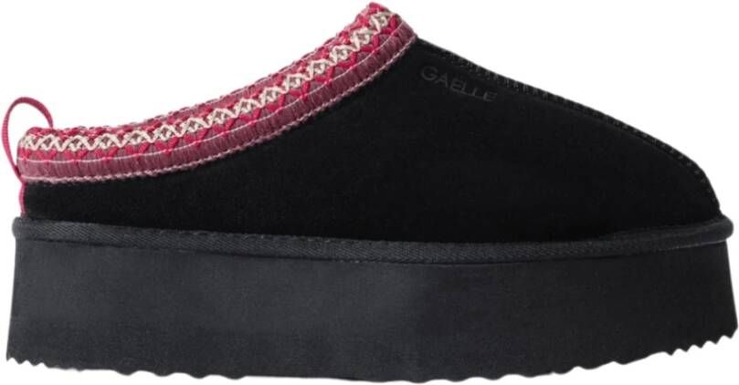 Gaëlle Paris Zwarte Suède Eskimo Sabot Schoenen