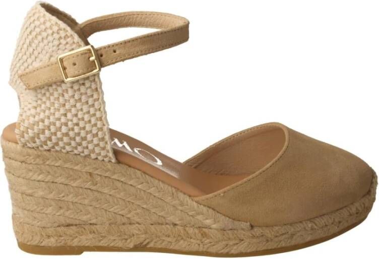 Gaimo Beige Espadrille Sandalen 100% Eco-vriendelijk Beige Dames