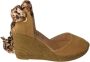 Gaimo Camel Suède Sleehak Espadrilles - Thumbnail 1