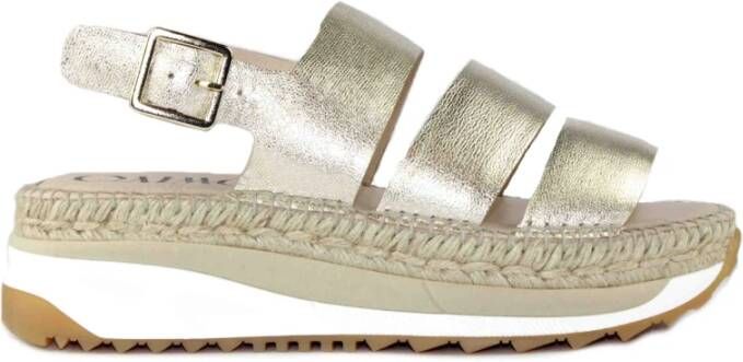 Gaimo Flat Sandals Geel Dames