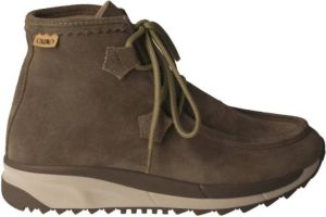 Gaimo Groene Suède Veterschoen voor Dames Groen Dames
