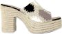 Gaimo Multi Nero Beige Hoge Hak Sandalen Zwart Dames - Thumbnail 1