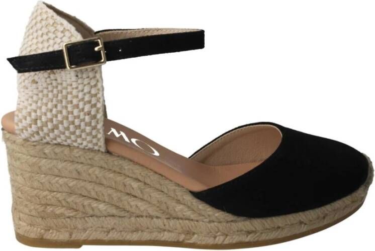 Gaimo Zwarte Global Espadrille Sandaal voor Vrouwen Black Dames