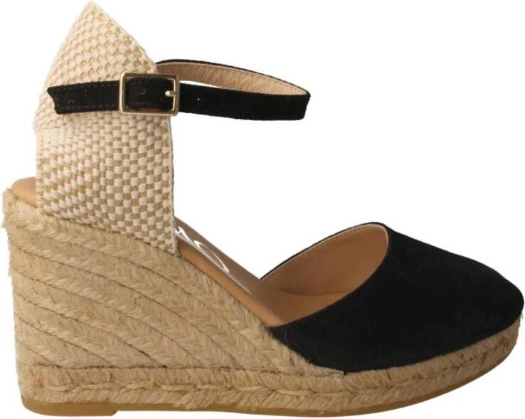 Gaimo Zwarte Global Espadrille Sleehakken Multicolor Dames