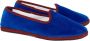 Gallo Blauwe fluwelen damesschoenen met contrasterende details Blue Dames - Thumbnail 1