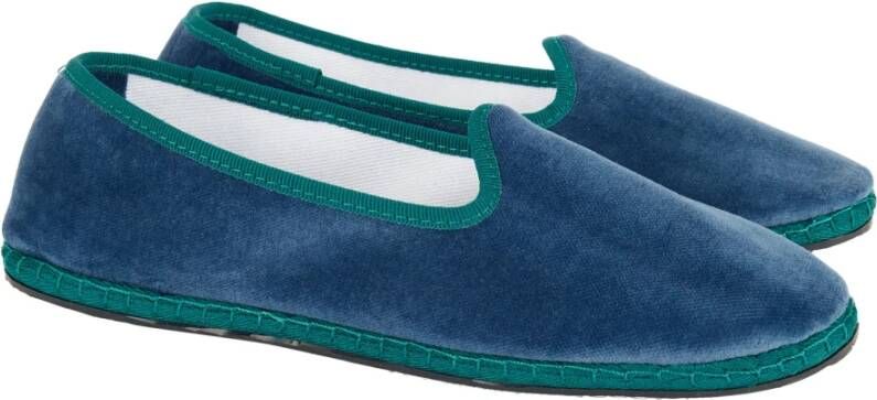 Gallo Blauwe Velvet Schoenen met Contrasterende Details Blue Dames